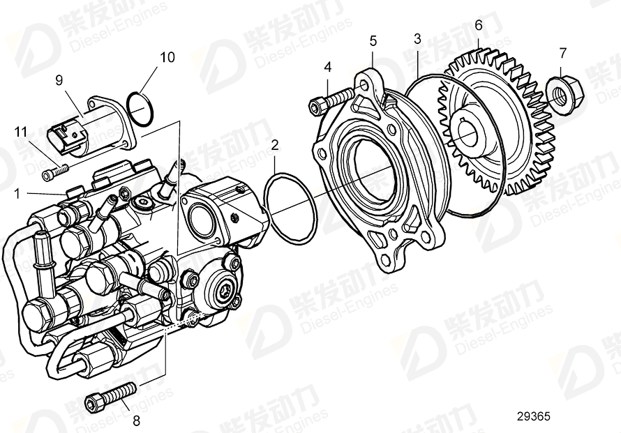 volvo penta O-ring 22053628 Drawing